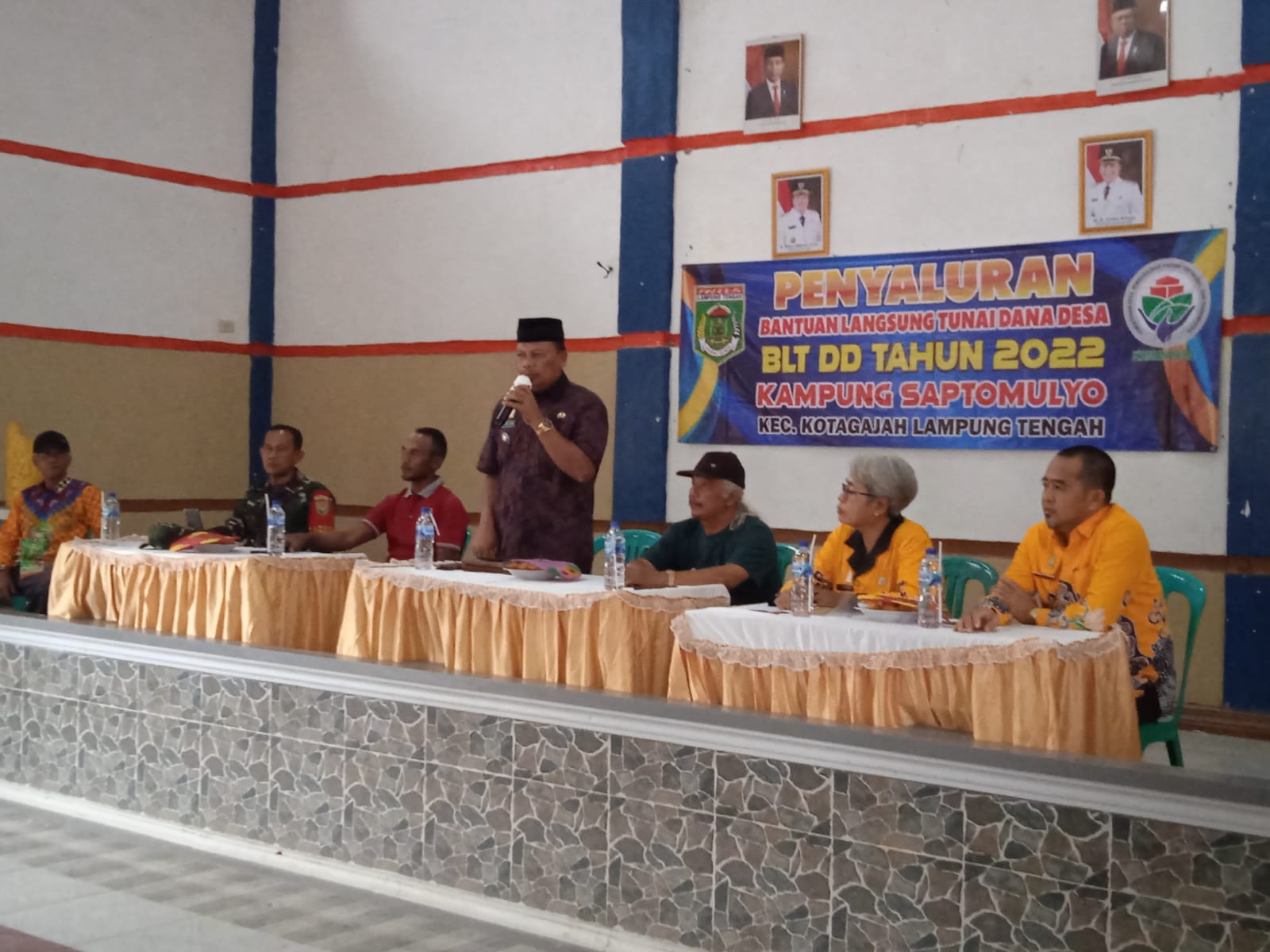 Pendampingan Penyaluran/pembagian BLT DD Tahap III TA. 2022 Kampung Saptomulyo.