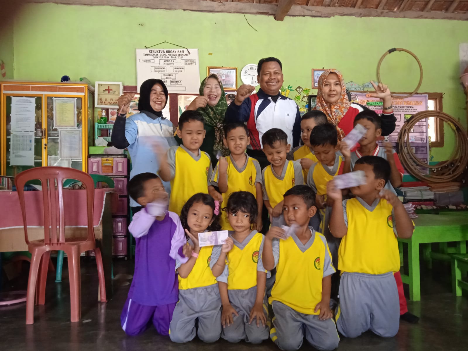 Kunjungan di TK pertiwi Kotasari bersama bunda Paud Kec. Kotagajah.